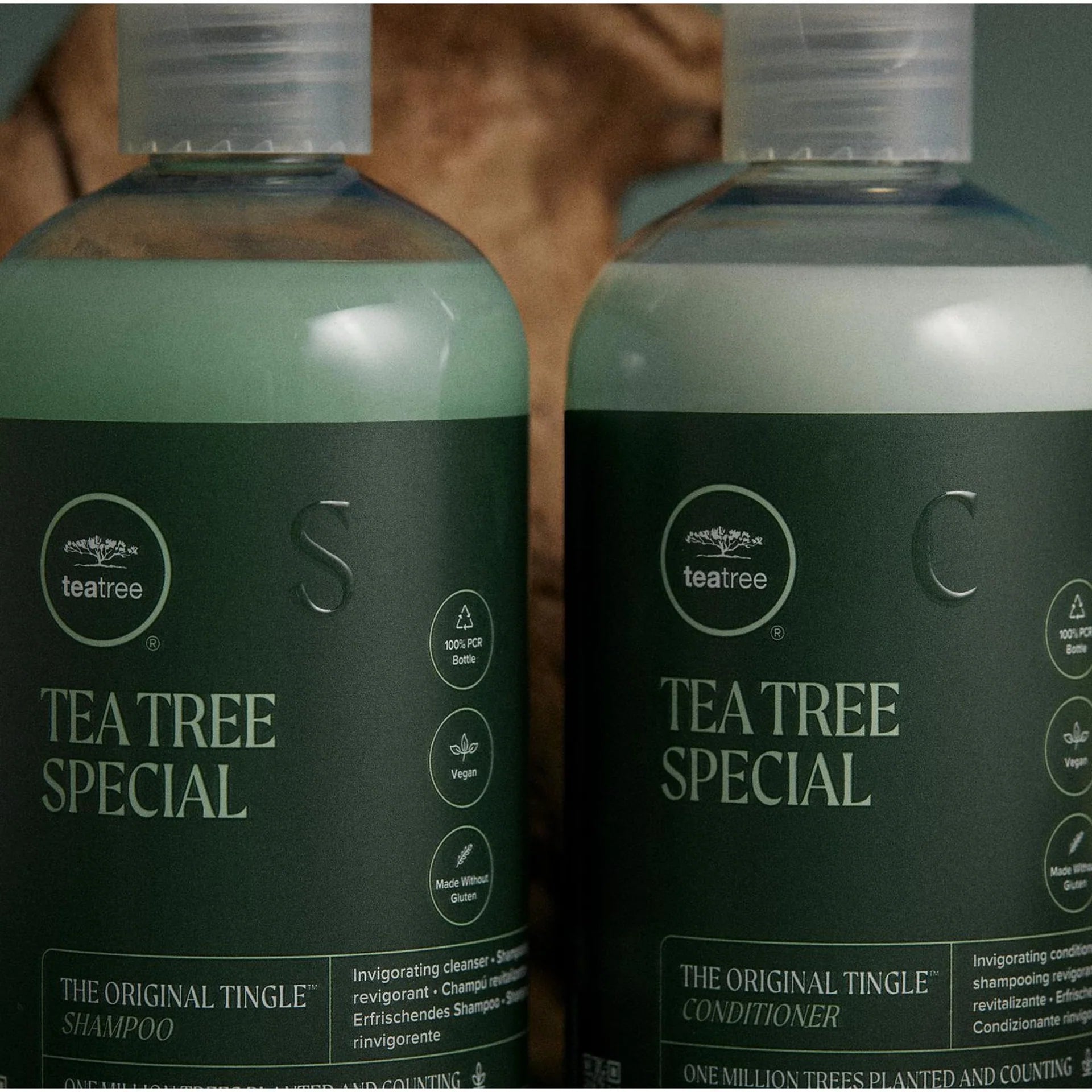 <strong>94%</strong> <em>PCR-plastic in Tea Tree-verpakkingen</em>