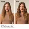 Hair looks 71% stronger after using 15-In-Mask compared to untreated hair. Tested by an independent, third-party laboratory.