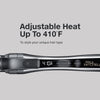 The Paul Mitchell Clipped 3-in-1 Ceramic Interchangeable Curling Iron provides adjustable heat up to 410°F.