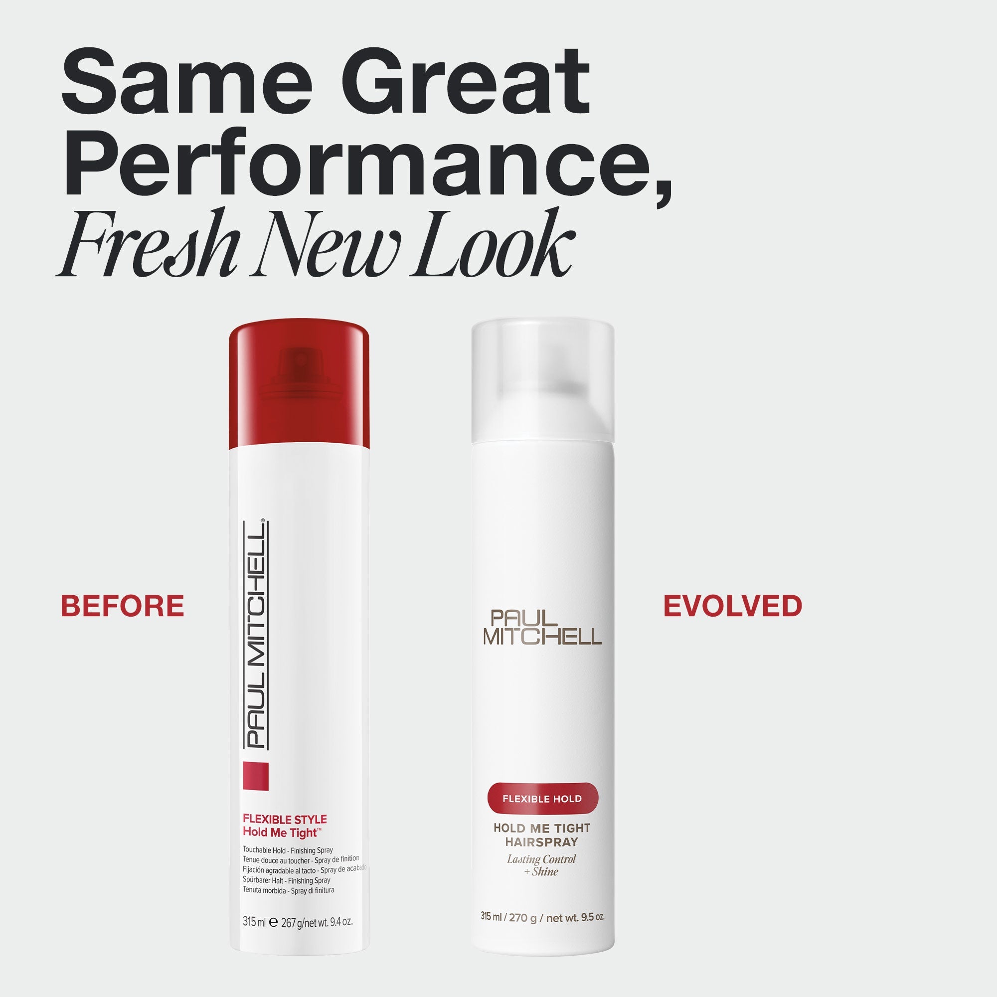 Paul Mitchell Hold Me Tight Hairspray in new packaging.