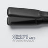 The Neuro Smooth 1.25" Ceramic Straightening & Styling Iron has CeraShine ceramic plates for smooth, shiny results.