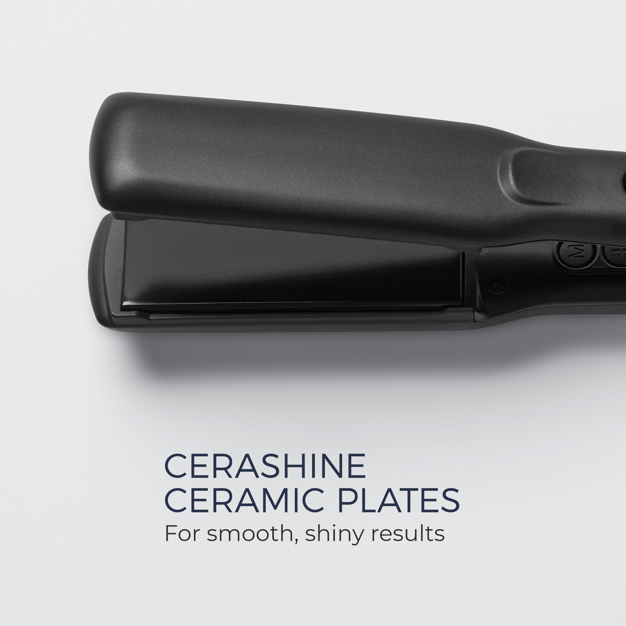 The Neuro Smooth 1.25" Ceramic Straightening & Styling Iron has CeraShine ceramic plates for smooth, shiny results.