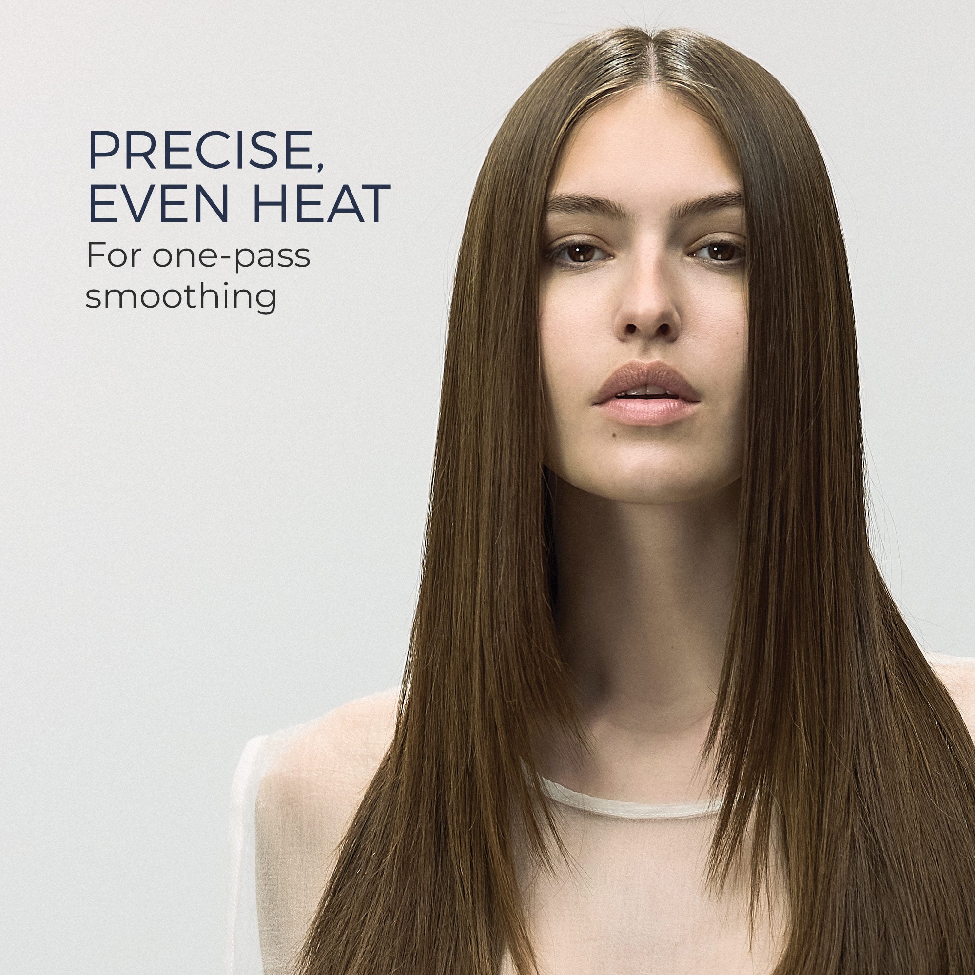 The Neuro Smooth 1.25" Ceramic Straightening & Styling Iron provides precise even, heat for one-pass smoothing.