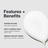 Paul Mitchell Quick Slip Styling Cream: helps reduce drying time for wavy and curly hair with vibrant, peachy scent.