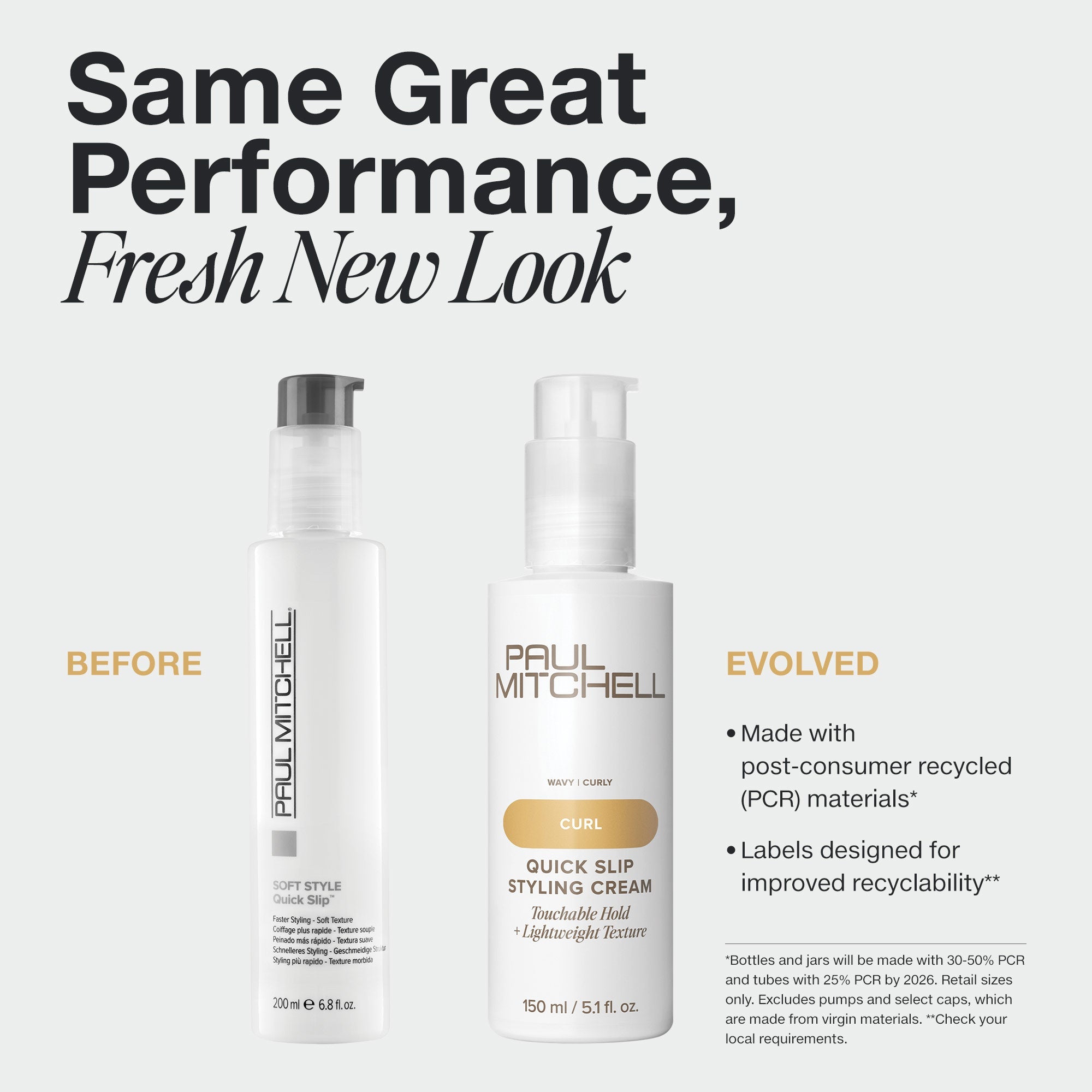 Paul Mitchell Quick Slip Styling Cream in new PCR packaging.
