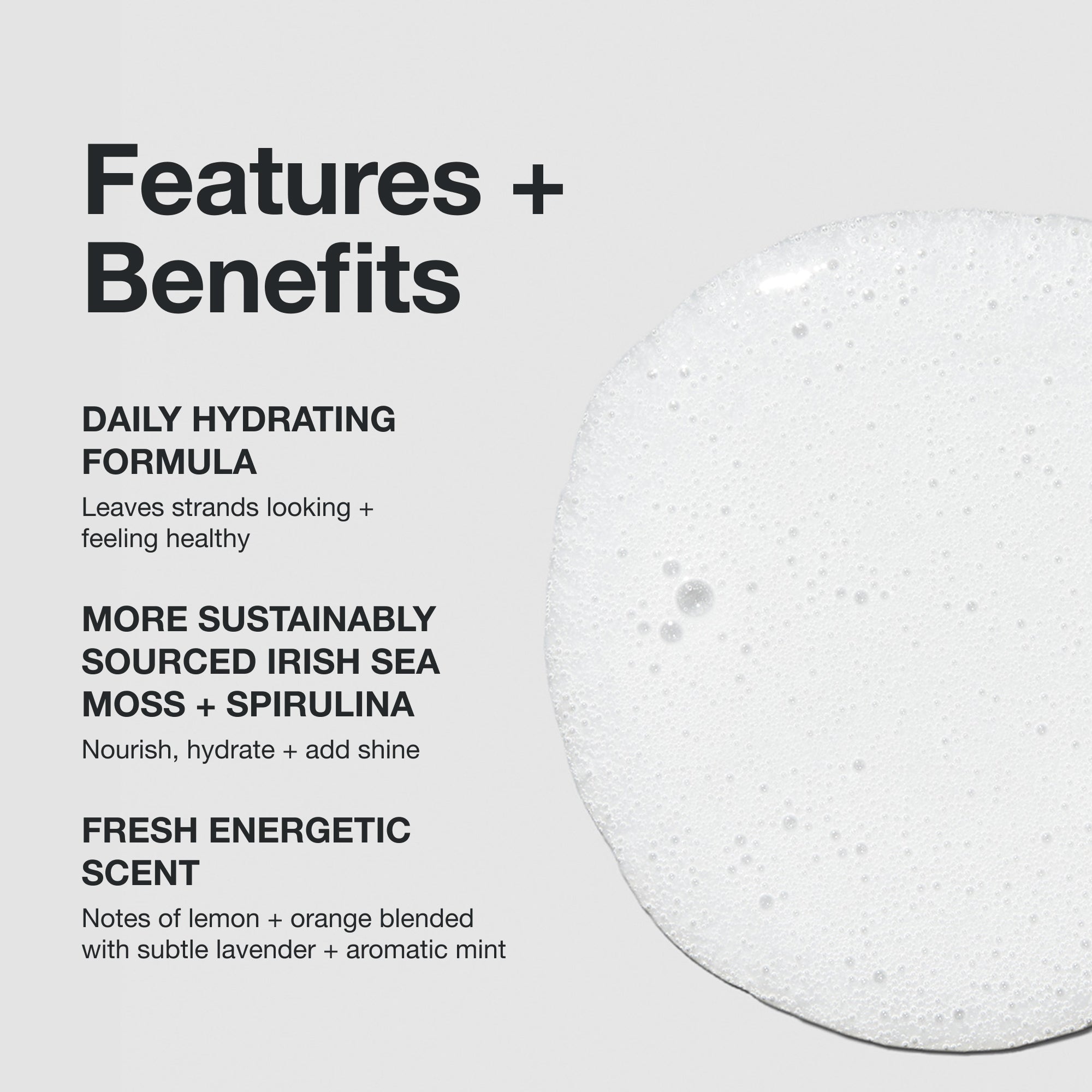 Paul Mitchell Sheer Hydration Shampoo: hydrating formula with Irish sea moss and spirulina and a fresh, energetic scent.