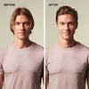 Men’s wavy hair styled with MITCH Dry Paste Texture Clay.